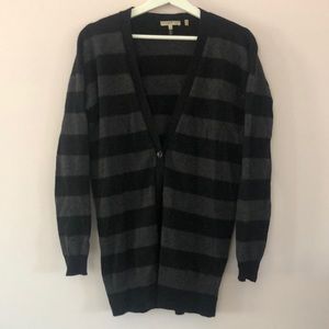 VINCE Soft Cashmere Striped Cardigan
